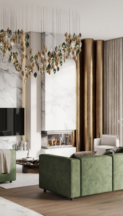 Стеклянные башни в современном стиле с панорамным остеклением